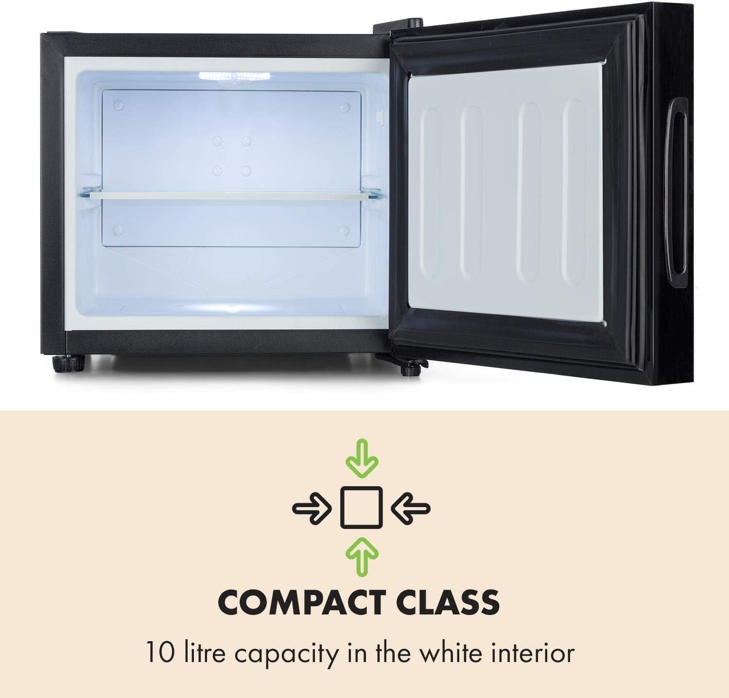 Mini Fridge 10L Cooler Black LED Thermoelectric Small Drinks Refrigerator