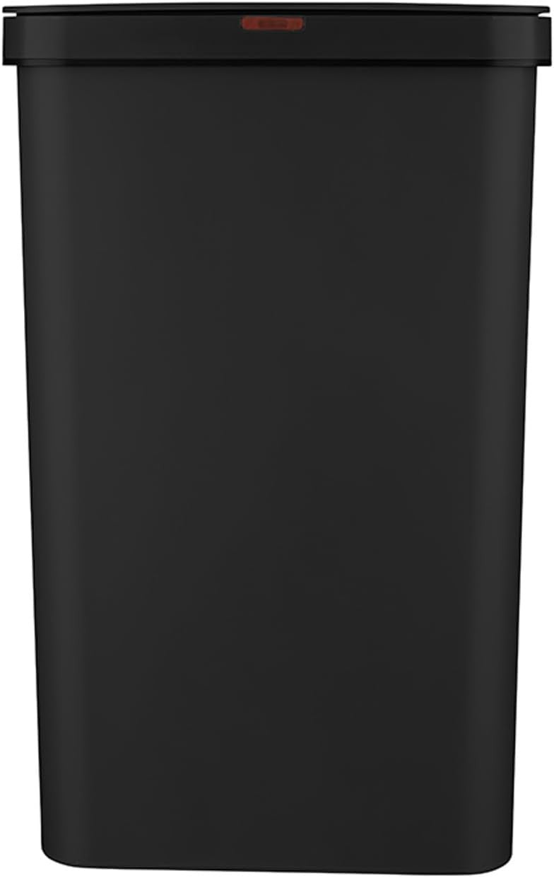50L Automatic Sensor Kitchen Bin Rectangular Black Fingerprint Proof