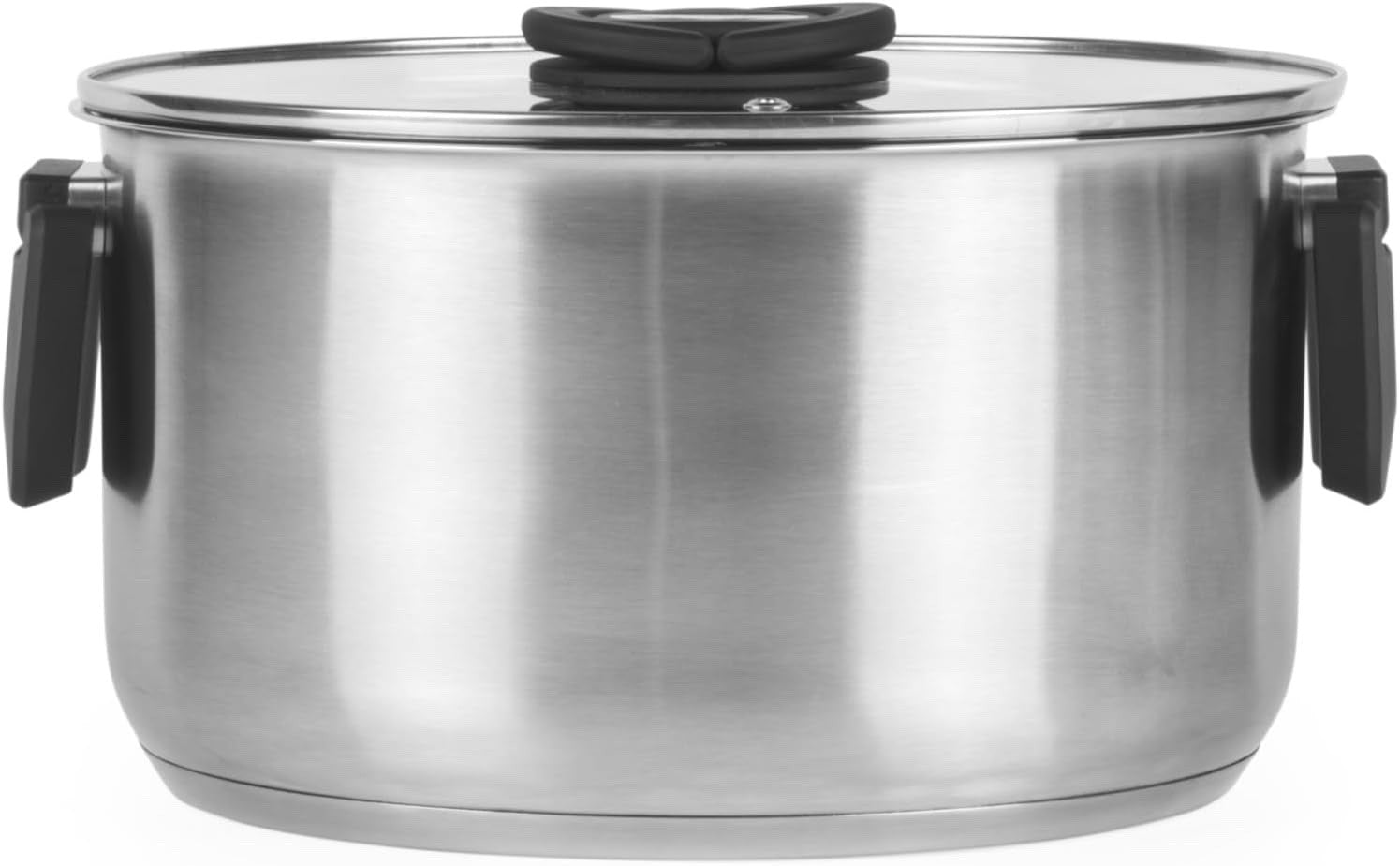 3pcs Stainless Steel Stockpot Set – 16 20 & 24 cm Induction Pans with Glass Lids