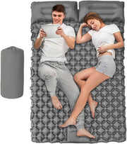 Double Inflatable Camping Sleeping Pad Waterproof Foldable 2 Person Mat