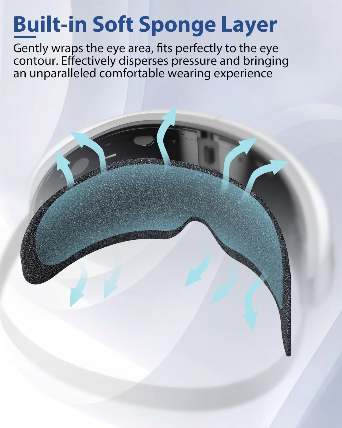 Heated Eye Massager Bluetooth Sleep Mask Migraine Strain Relief