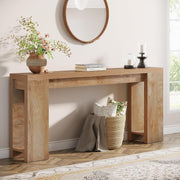 Extra Long Farmhouse Console Table, Rustic Wood Entryway Sofa Table