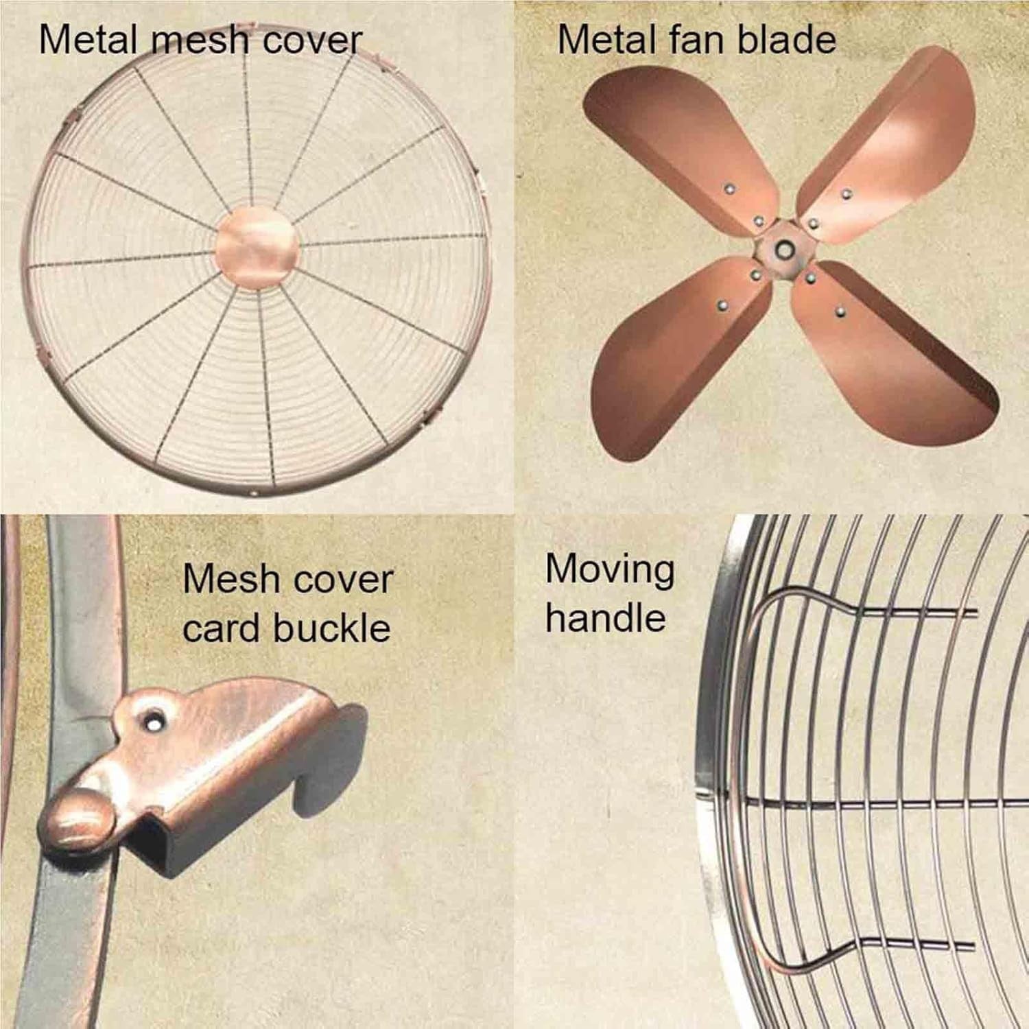 18" Retro Wall Fan 3-Speed Metal Industrial Oscillating Cooling w Remote Control