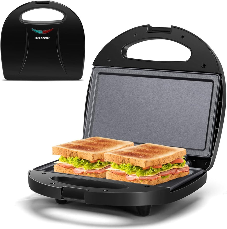 Deep Fill Non-Stick Toastie Maker Sandwich & Panini Press 750W Black