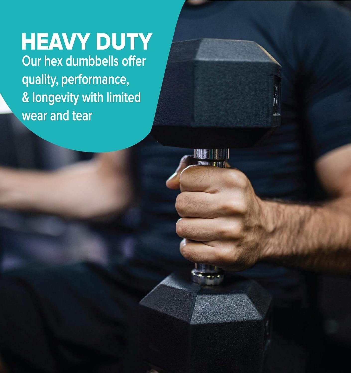 Hex Dumbbells Pair 2.5kg–60kg Rubber Coated Anti Roll Home Gym Weights