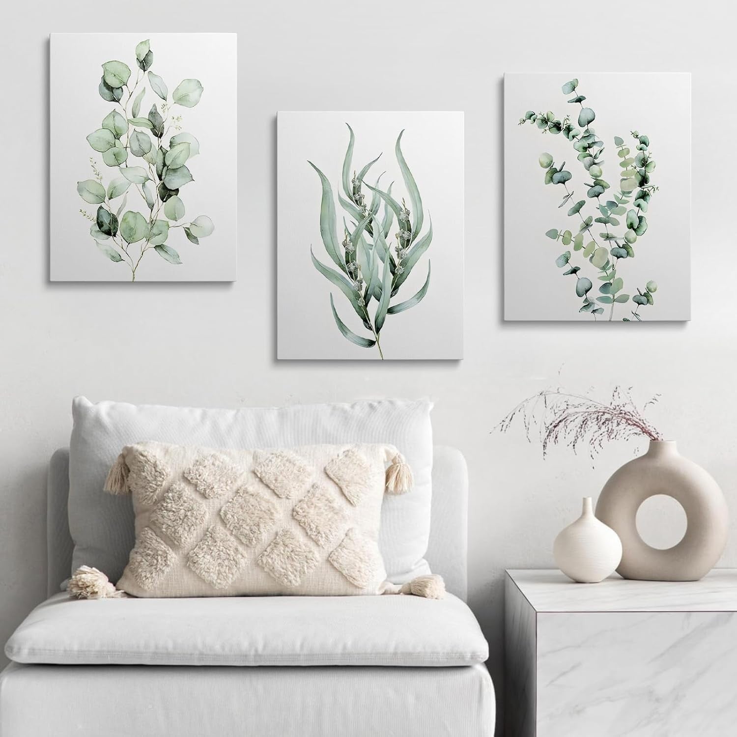 Tropical Leaf Canvas Wall Art 12x16" Green Plant Home Decor