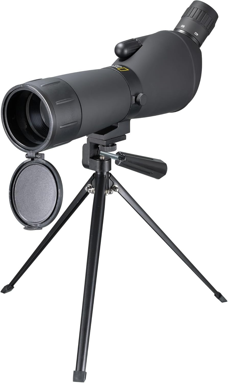 20-60x60 Zoom Spotting Scope Black with Tripod Rotatable Tube & Case