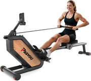 Magnetic Rowing Machine Quiet Resistance LCD App Home Rower 158KG Capacity
