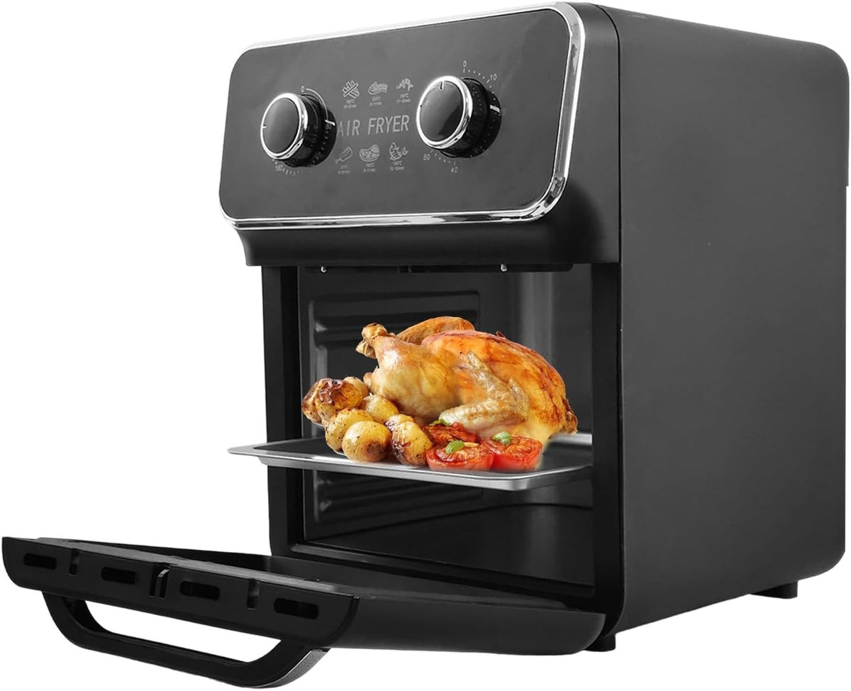 10L Air Fryer Oven Mini Oven Oil-Free Grill Roast Bake Compact 360° Crisp Easy