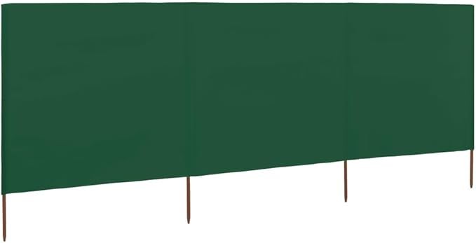 Green 3-Panel Wind Screen 400x120cm Outdoor Privacy Divider Garden Shelter