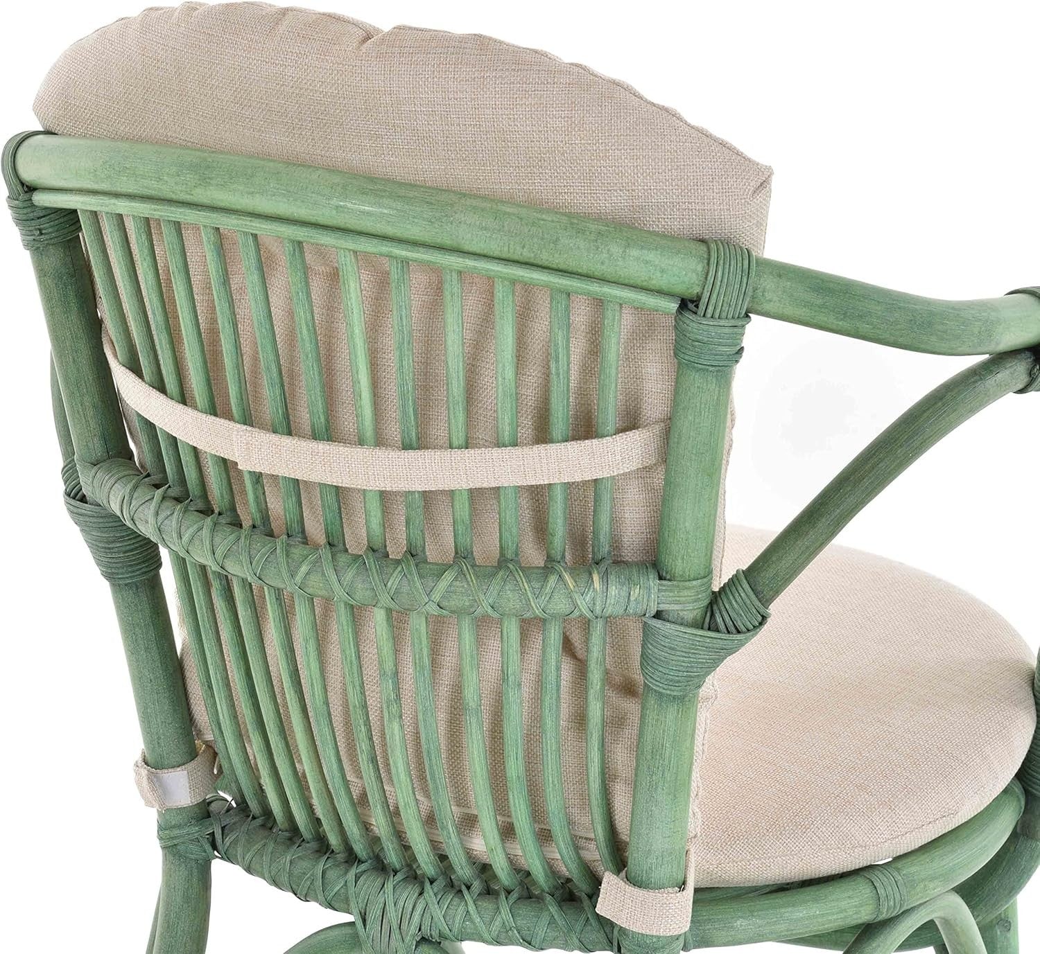 Rattan Wicker Armchair With Cushion Scandinavian Indoor Lounge Chair Comfort