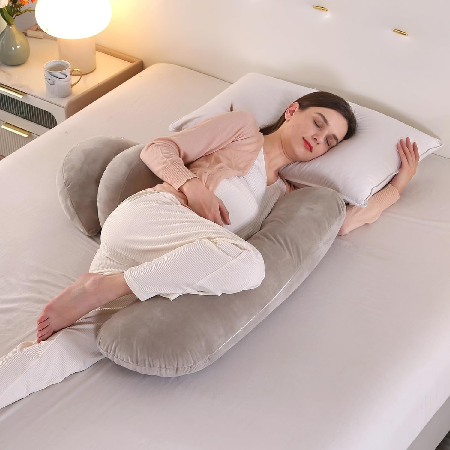 Pregnancy Pillow U Shape Full Body Maternity Support Soft Removable