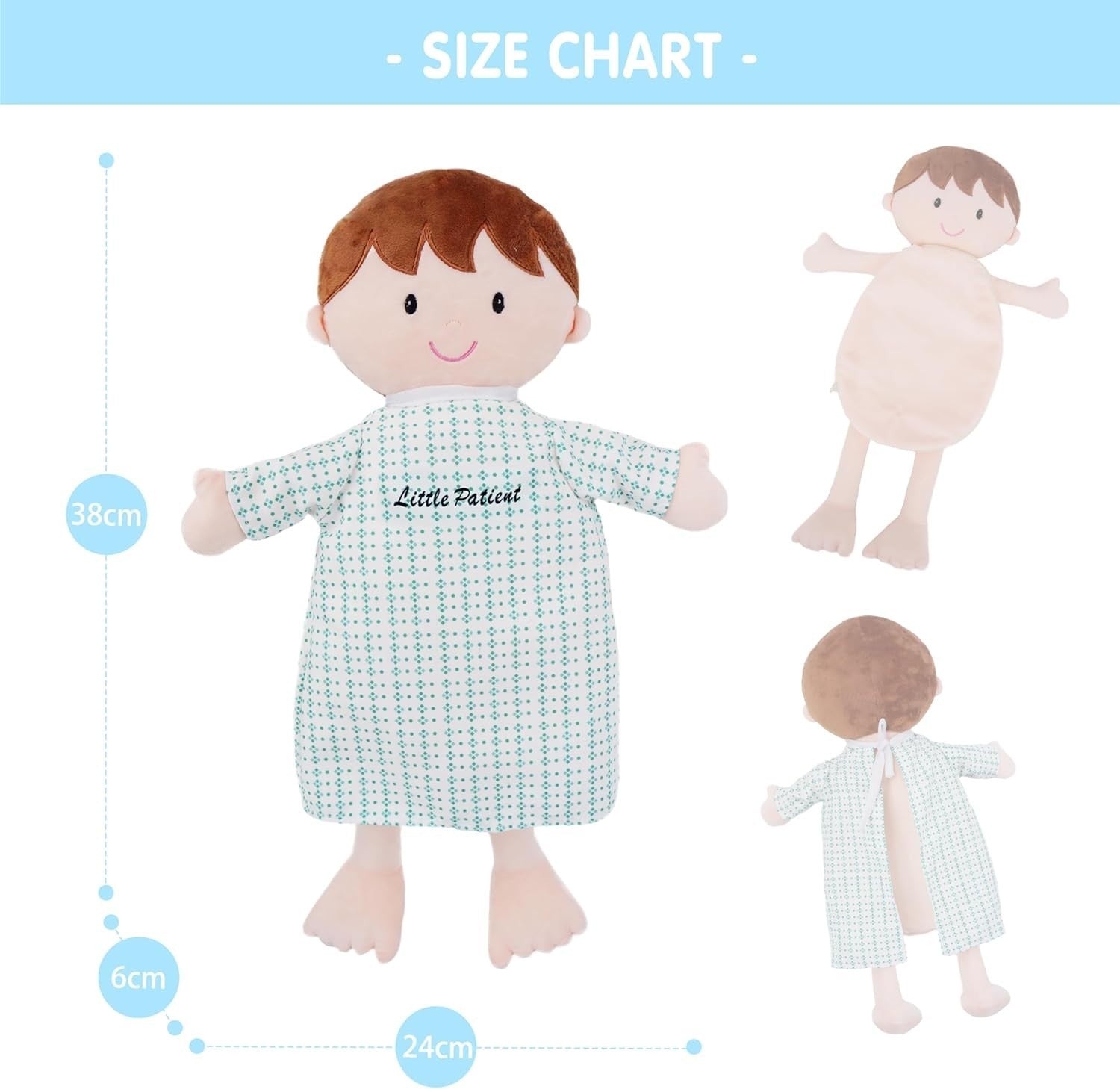 Human Anatomy Plush Doll 45cm Educational Soft Toy Removable Organs