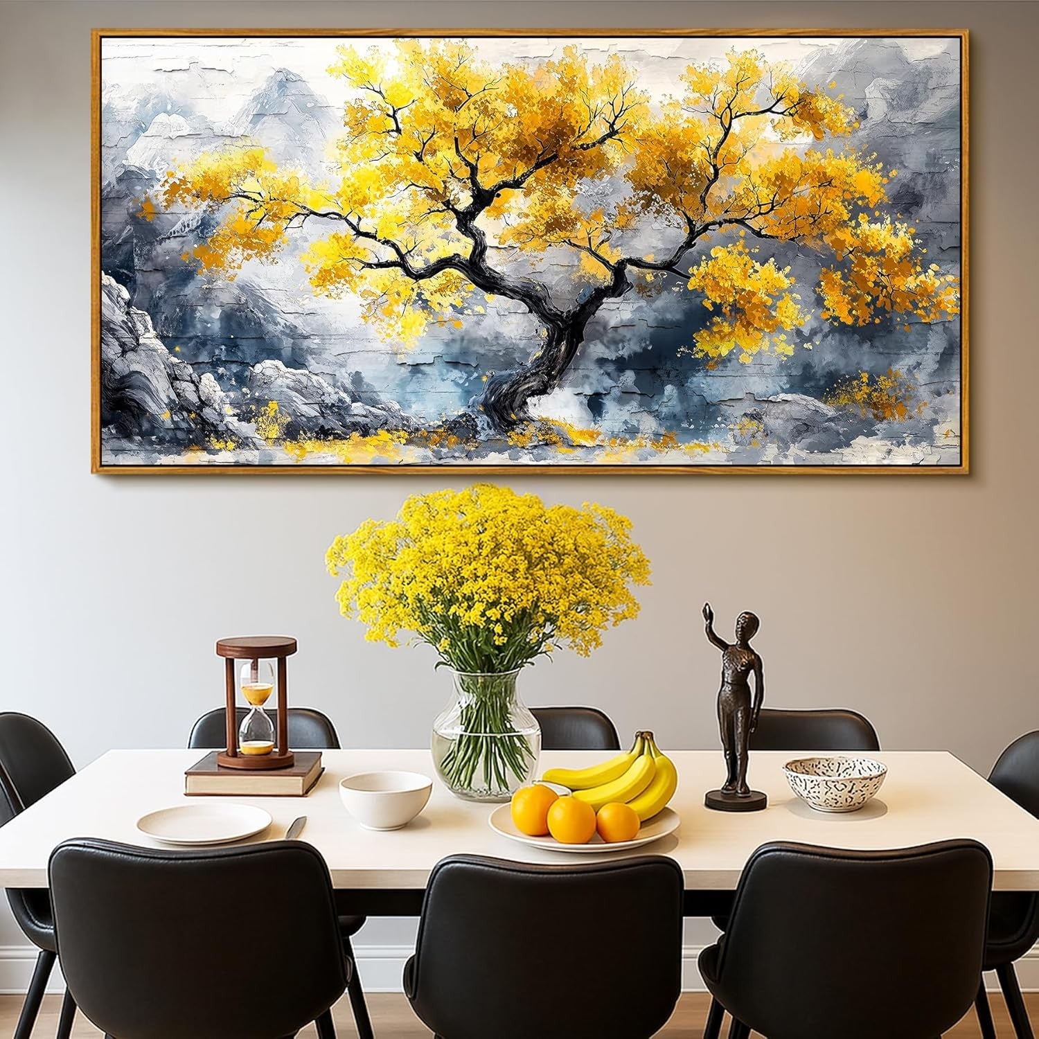 Large Tree of Life Canvas Wall Art Framed Nature Living Room Wall Decor