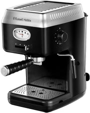 Retro 15 Bar Espresso Coffee Machine Milk Frother 1L Tank Barista Maker Black