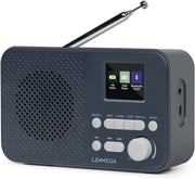 Portable DAB+ FM Radio Bluetooth Alarm Clock 15Hr Battery Colour