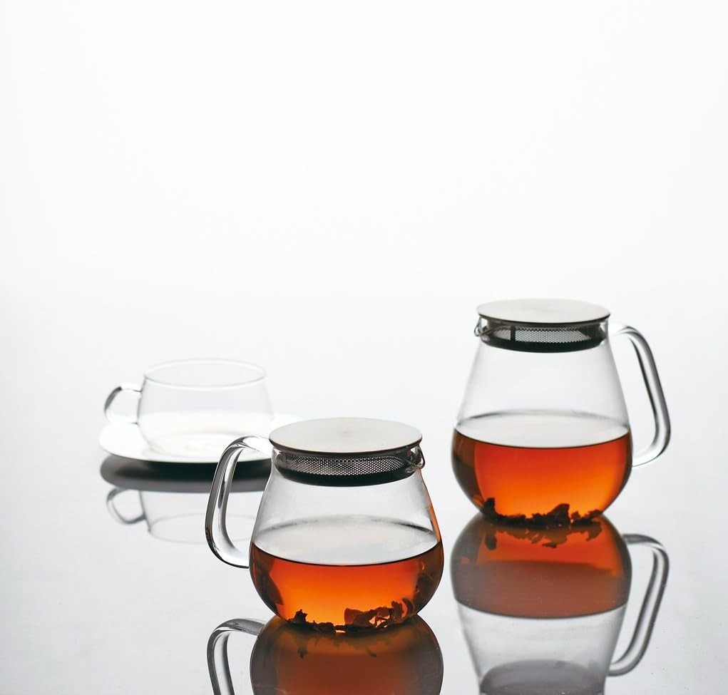 720ml Glass Teapot with Stainless Steel Strainer Heat Resistant Tea Pot