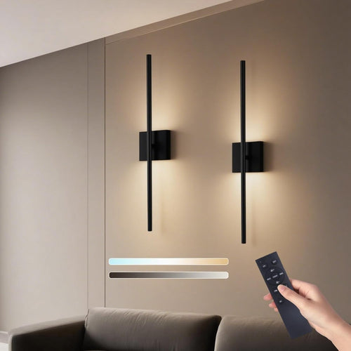 Battery Operated Wall Lights Indoor Dimmable Touch Wireless Sconces 2 Pack