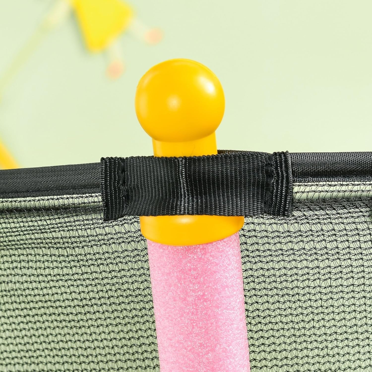 5.4FT Kids Trampoline Safety Enclosure Springless Indoor Pink