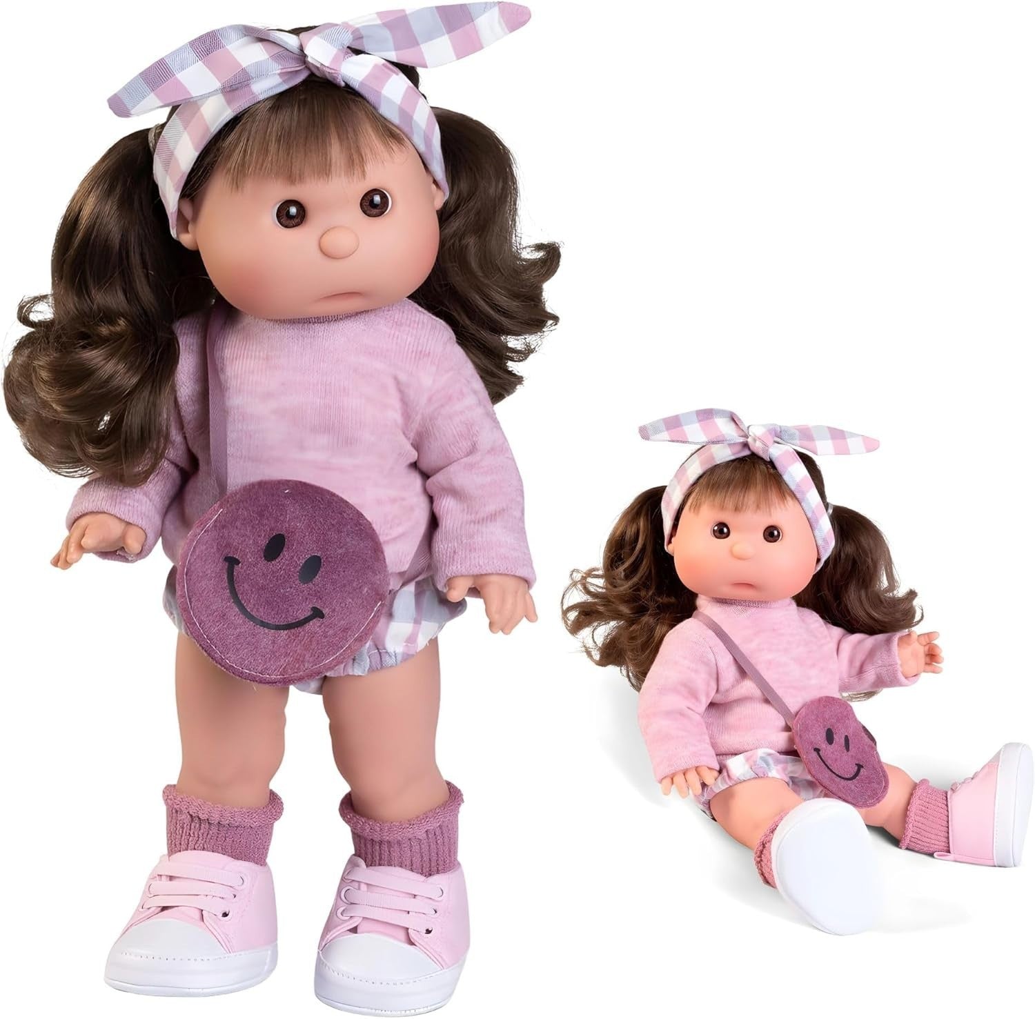 38cm Fashion Doll with Bag Poseable Vinyl Body Headband Accessories Gift