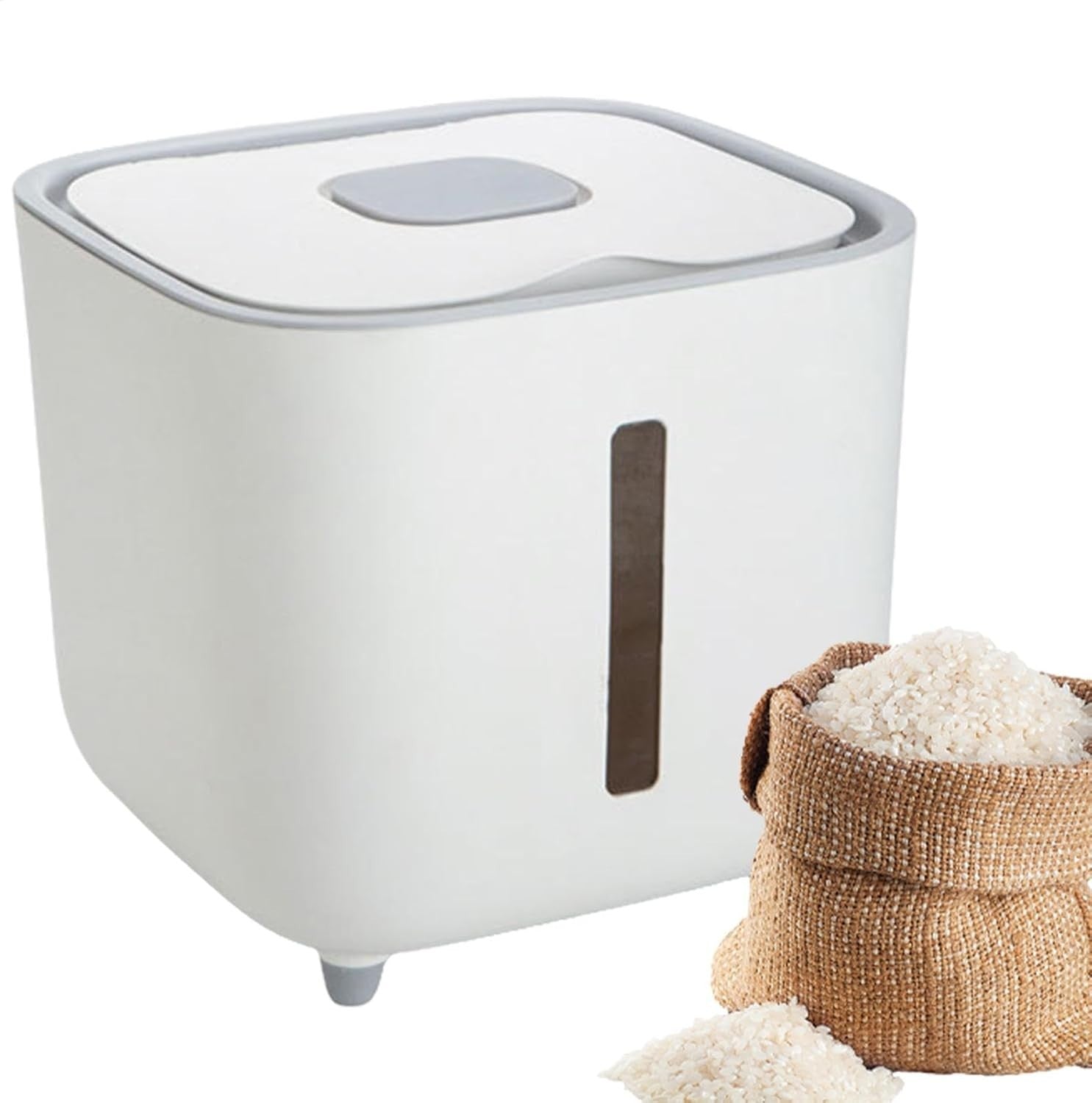 10KG Airtight Grain Dispenser Rice Storage Bucket Food Container Bin
