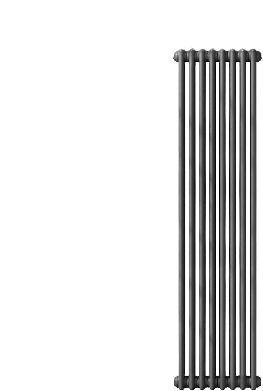 Vertical Cast Iron Radiator 1500x380mm Double Panel Anthracite Central Heating