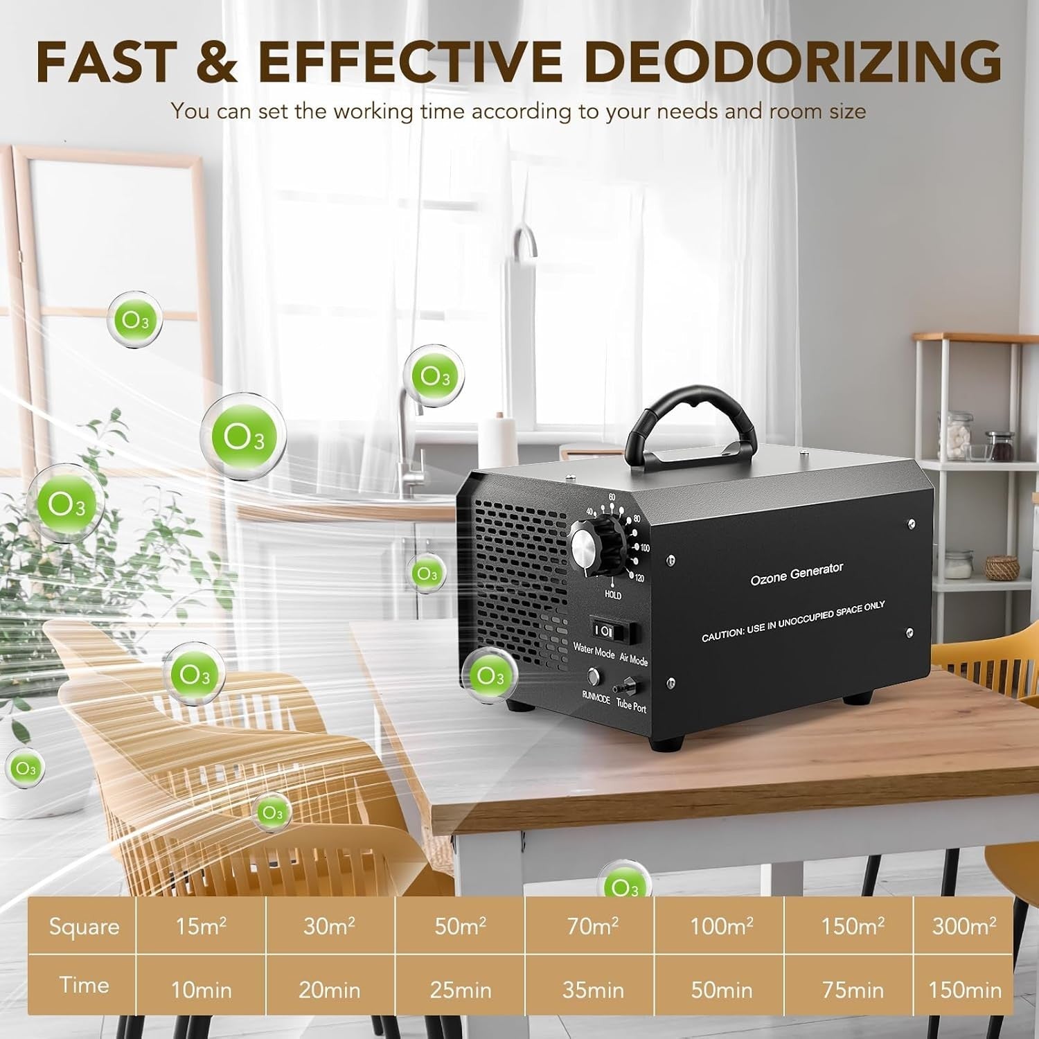 Ozone Generator 30000mg/h Odor Eliminator Air Water Mode Room Deodorizer