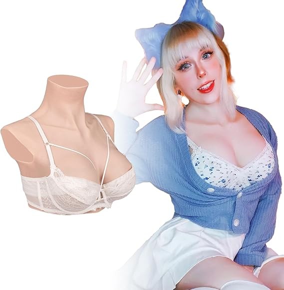 Silicone Breastplate Realistic Fake Breasts C–G Cup Crossdresser Cosplay