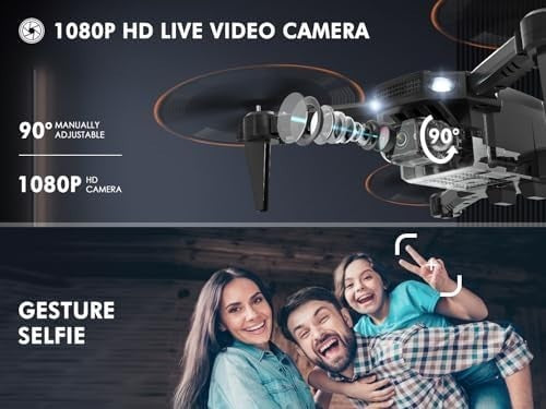 Mini Foldable Drone 1080P HD Camera FPV Quadcopter for Kids & Adults Gift