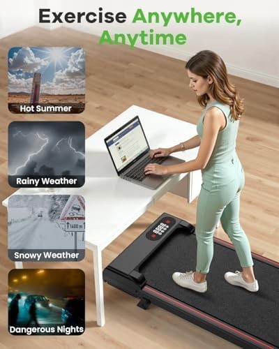 Walking Pad 7% Incline 2.5HP Under Desk Treadmill Quiet Portable 8km/h Office