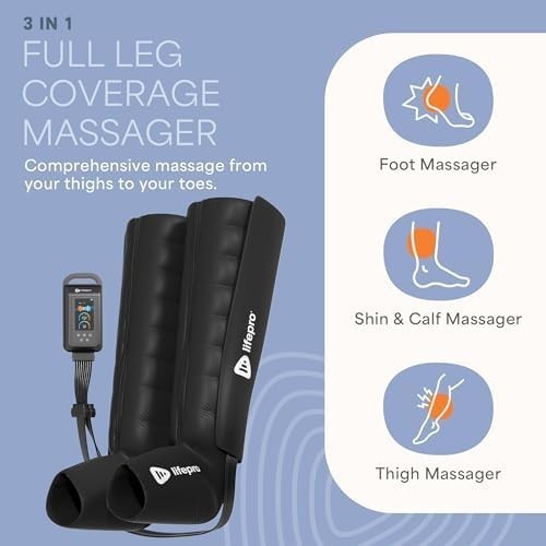 Sequential Leg Compression Boots for Athletes Recovery Heat Therapy