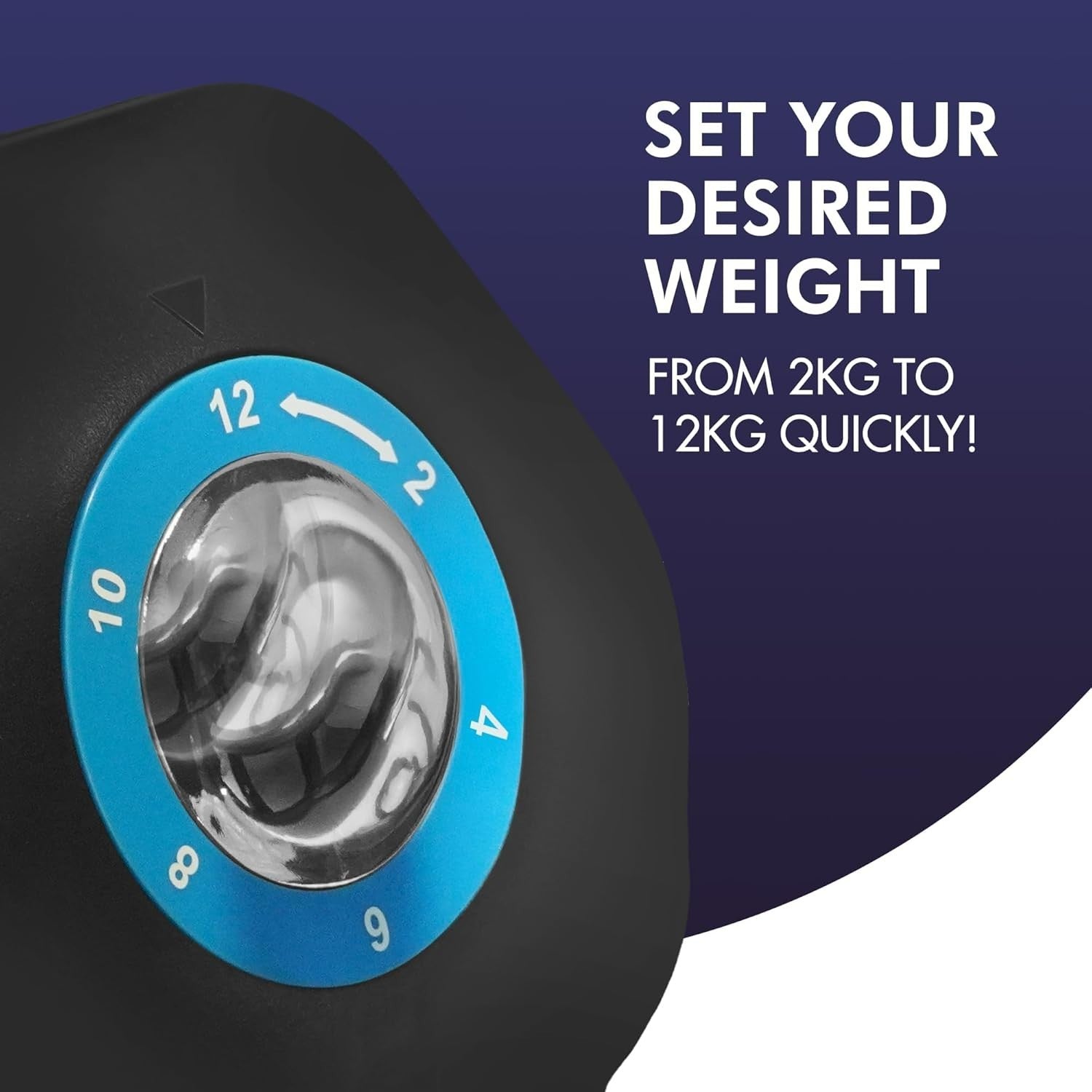 12kg Adjustable Dumbbell Pair 12-in-1 Dial System Strong Grip Home Gym
