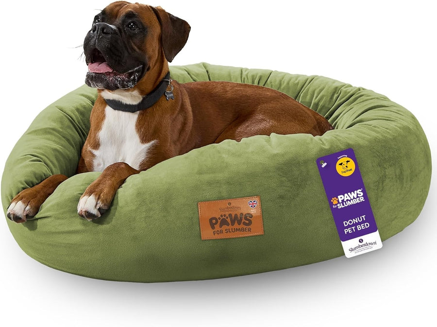 XL Calming Donut Dog Bed 85cm Washable Non Slip