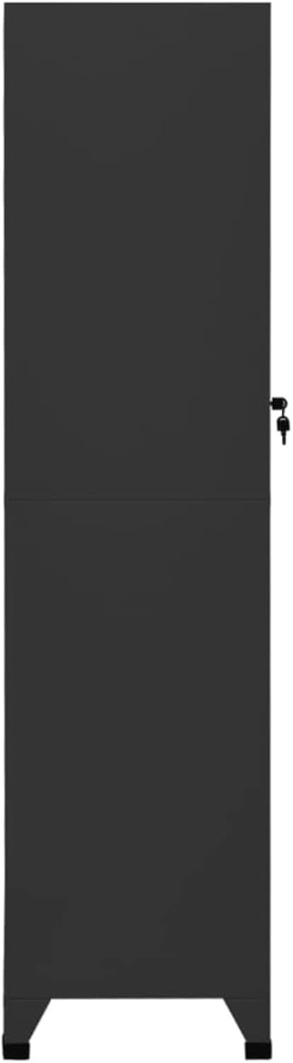 Metal Locker Cabinet 1 Door Storage Cupboard Secure Office Gym School 180cm