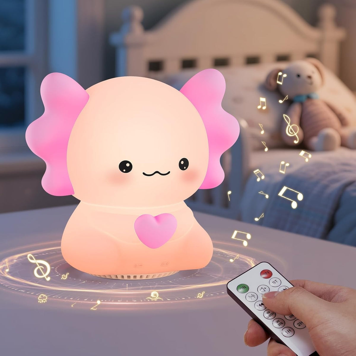 White Noise Machine for Sleep with Night Light & Bluetooth Music