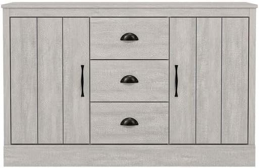 Rustic Storage Sideboard Cabinet 2 Doors 3 Drawers Adjustable Shelves