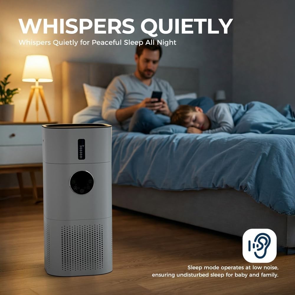 2 in 1 Air Purifier Humidifier H13 HEPA Quiet 25dB Bedroom