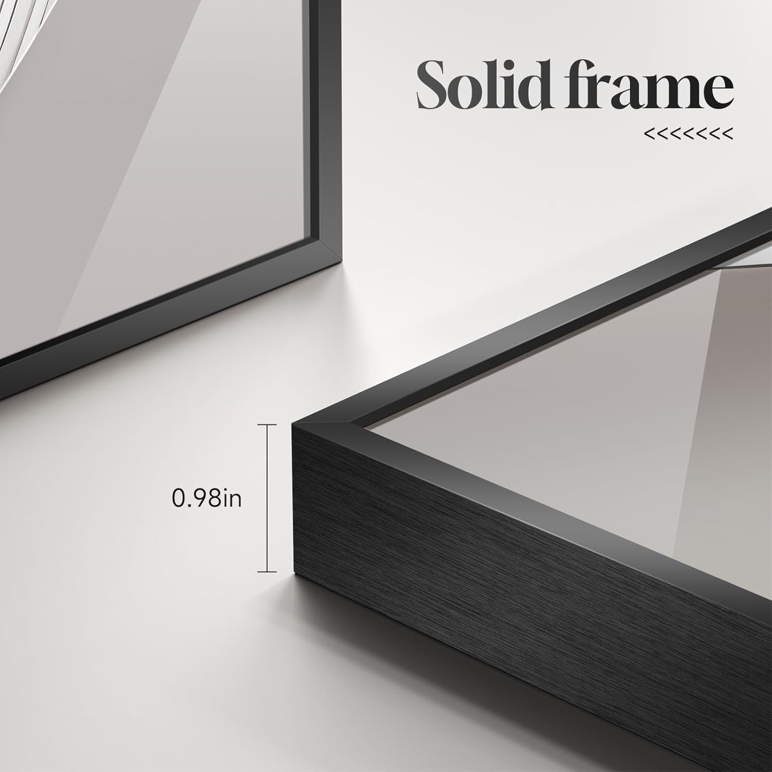 Framed Abstract Wall Art Set of 3 Grey Silver Modern Prints