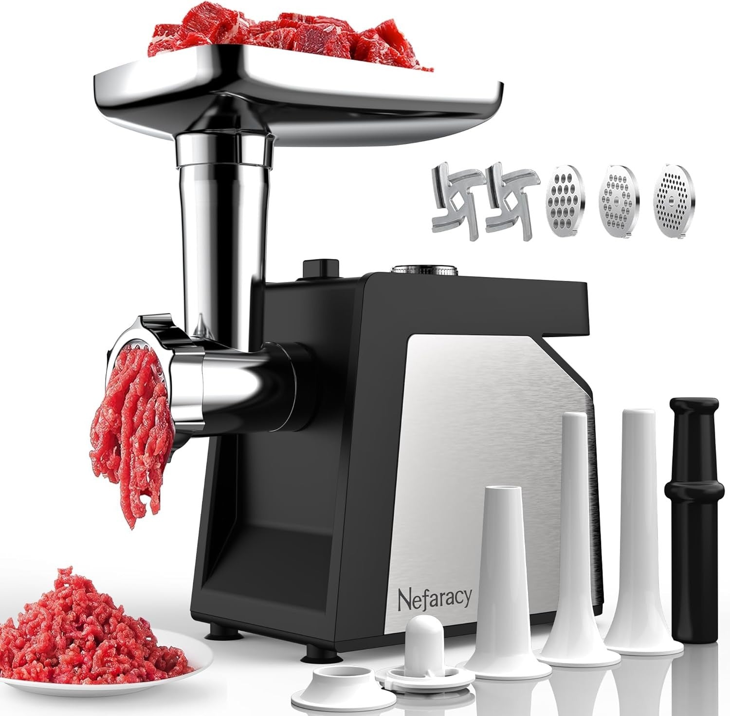 2600W Electric Meat Grinder Sausage Maker Food Mincer 3 Grinding Plates