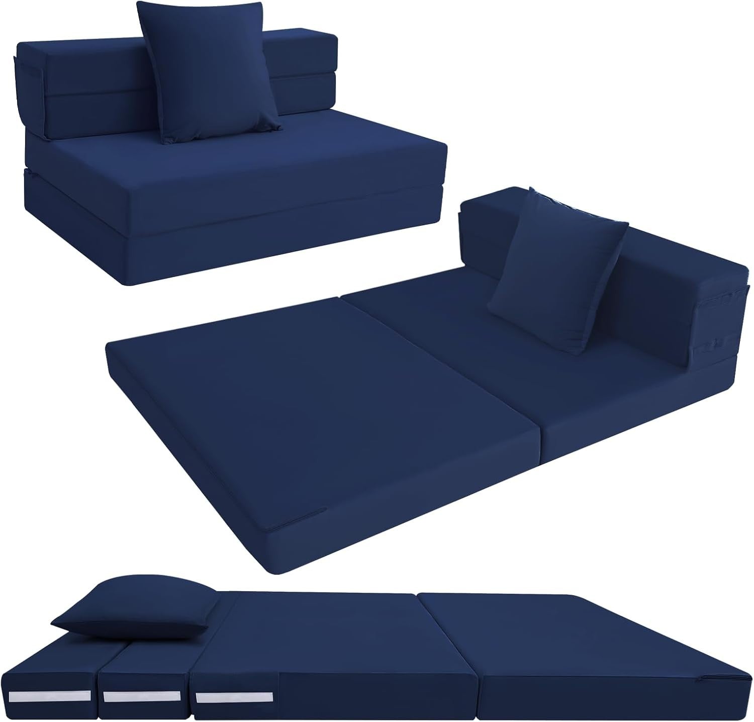 Foldable Floor Sofa Bed Double Futon Mattress Chair Guest Sleep Lounger