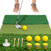 Golf Hitting Mat Practice Turf Indoor Outdoor Training Pad with Tees