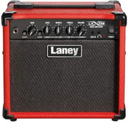 LX15B 15W Bass Guitar Amp Portable Combo with Headphone & AUX - Red