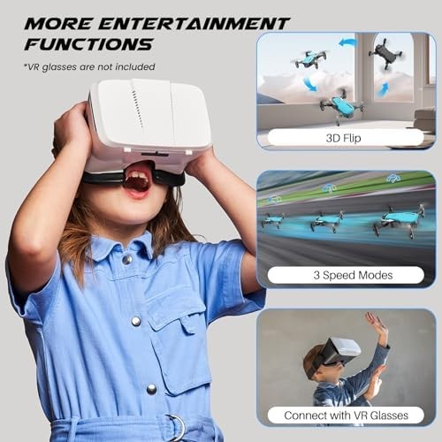 720P HD Foldable Mini Drone with Altitude Hold & 3D Flip (2 Batteries)