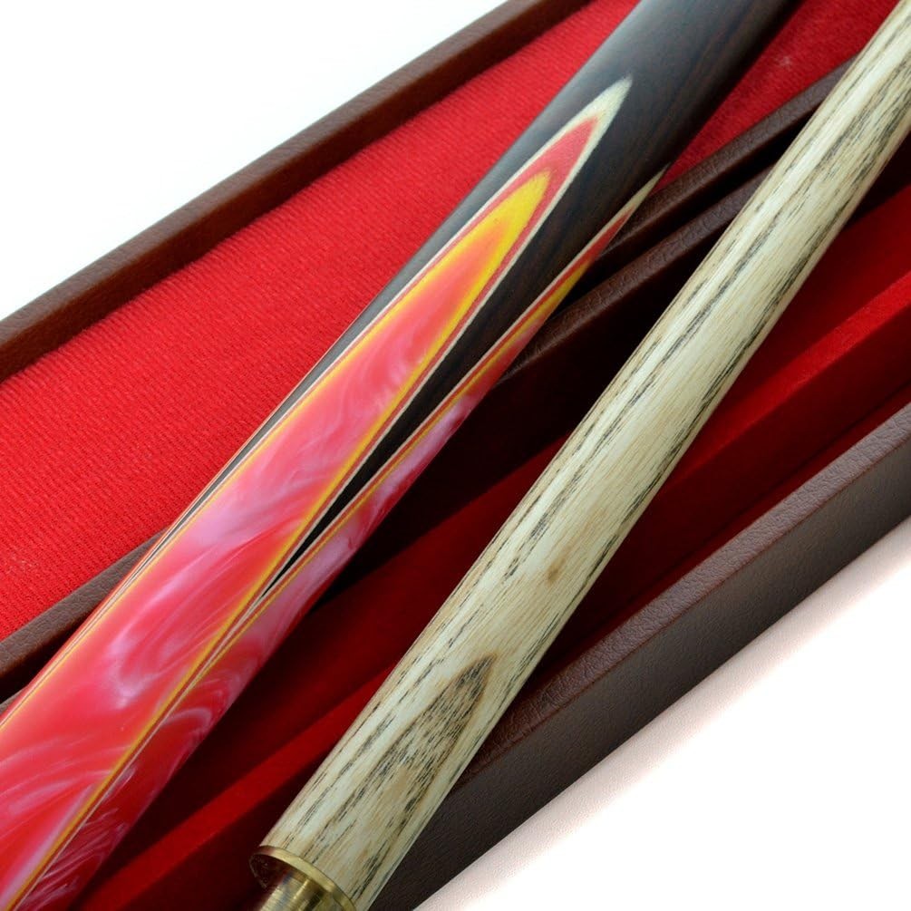 57” Snooker Pool Cue 2 Piece Ash Shaft 9.5mm Tip Case 18oz