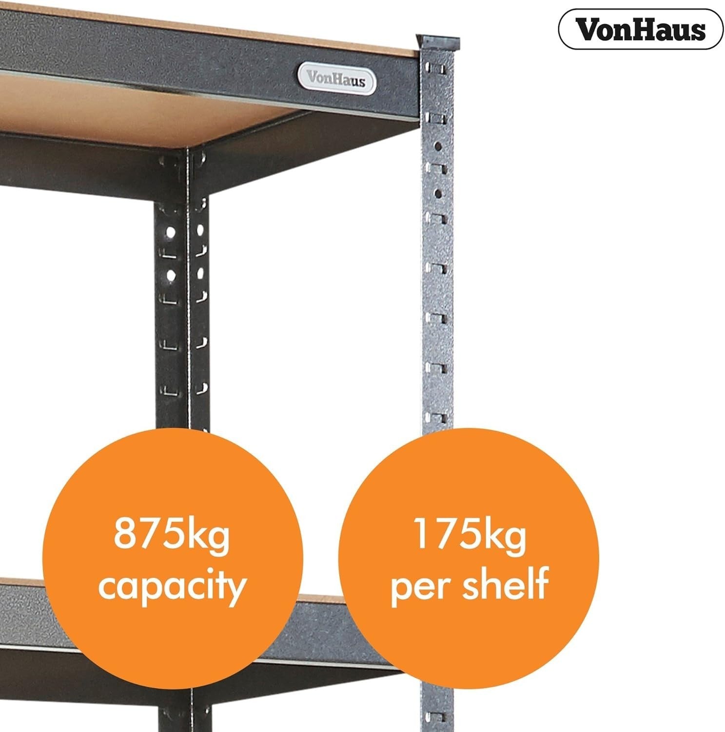 5-Pack 5-Tier Garage Shelves 180x90x40cm Heavy-Duty Adjustable Black Steel