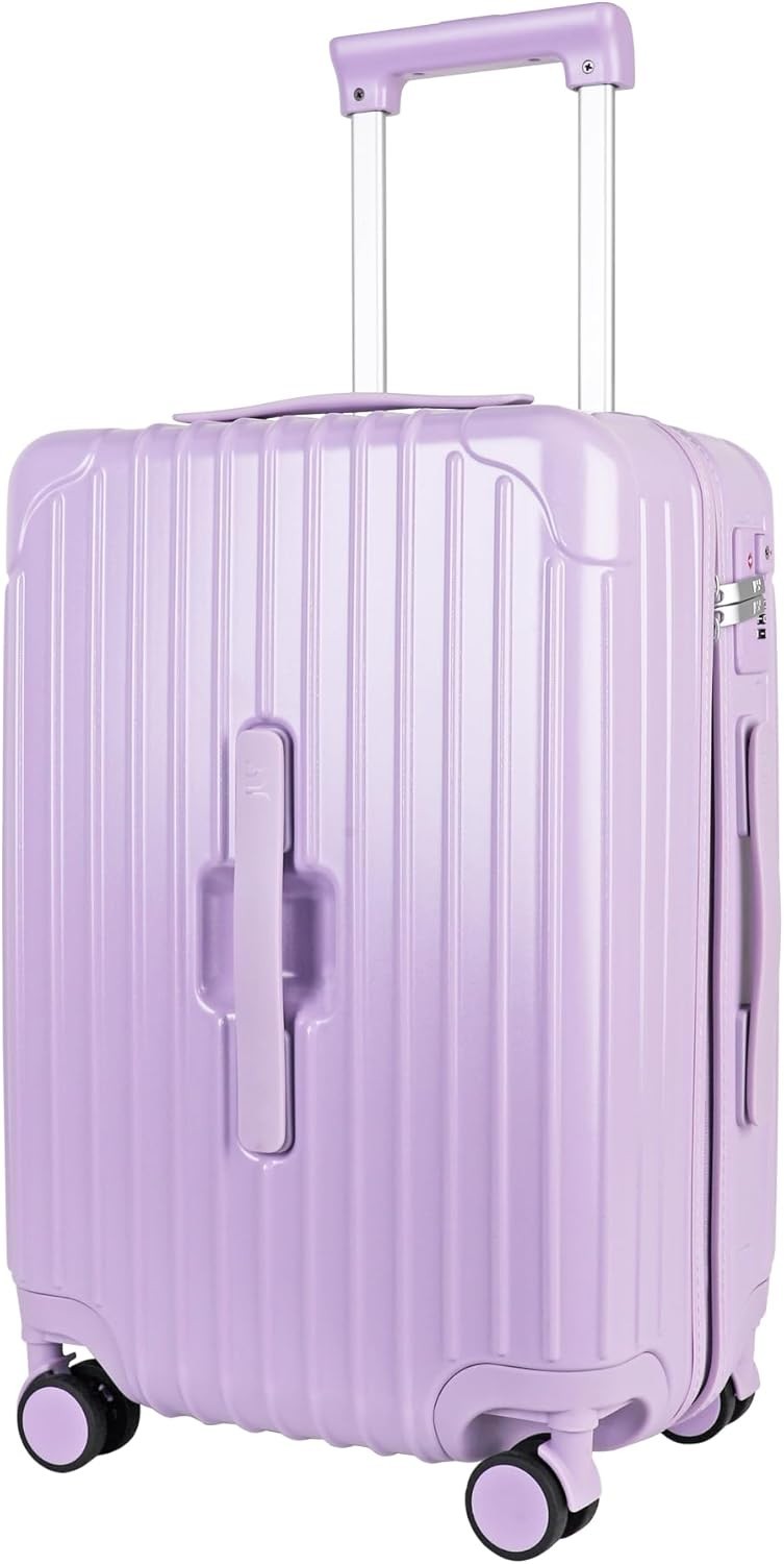 Small Cabin Carry On Suitcase Hard Shell TSA Lock Spinner Cup Holder