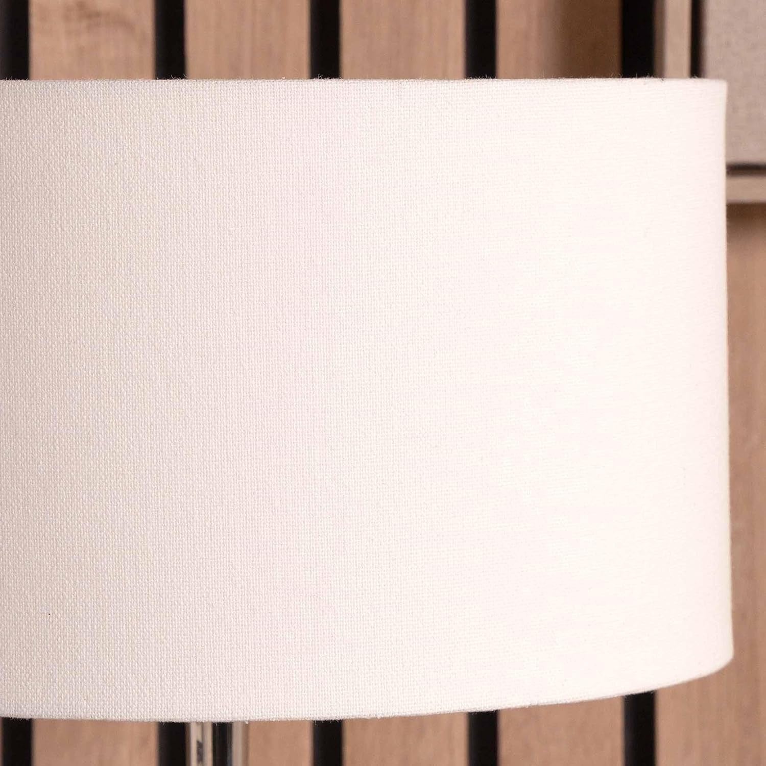 White Cylinder Lampshade 30cm Drum Table Floor Lamp Shade Lined Cotton Fabric