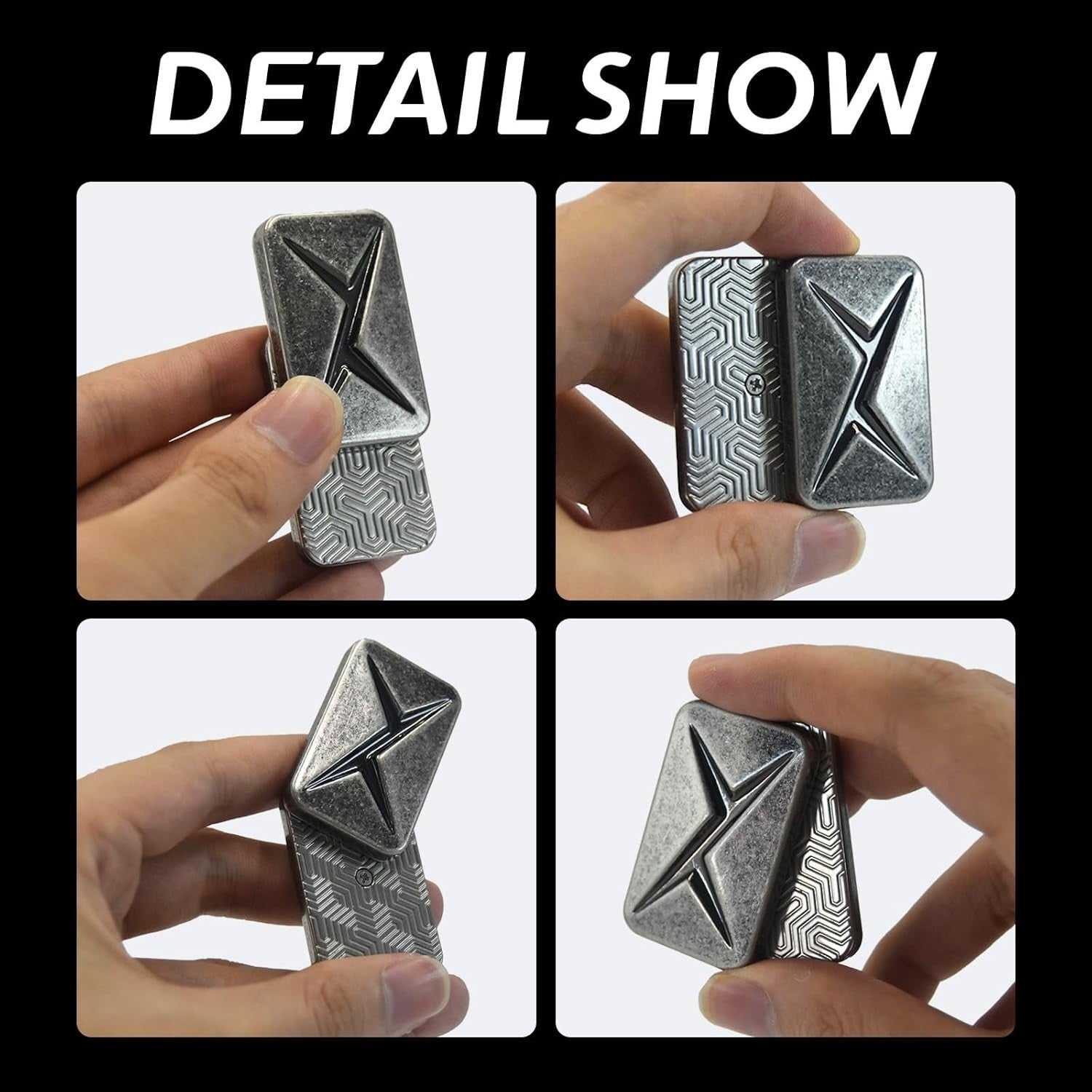 Retro Metal Fidget Slider Magnetic Clicker Anxiety Relief EDC Toy