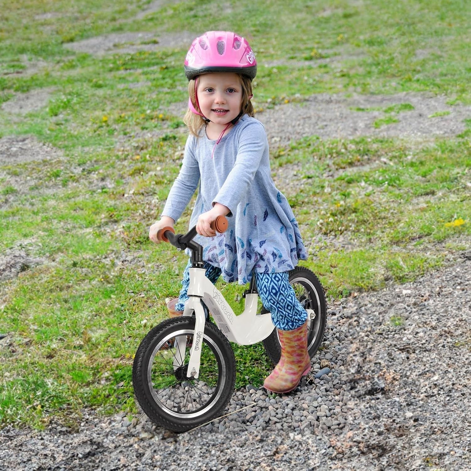 14 Inch Balance Bike Kids Training Bicycle Air Tires Adjustable Age 3-6