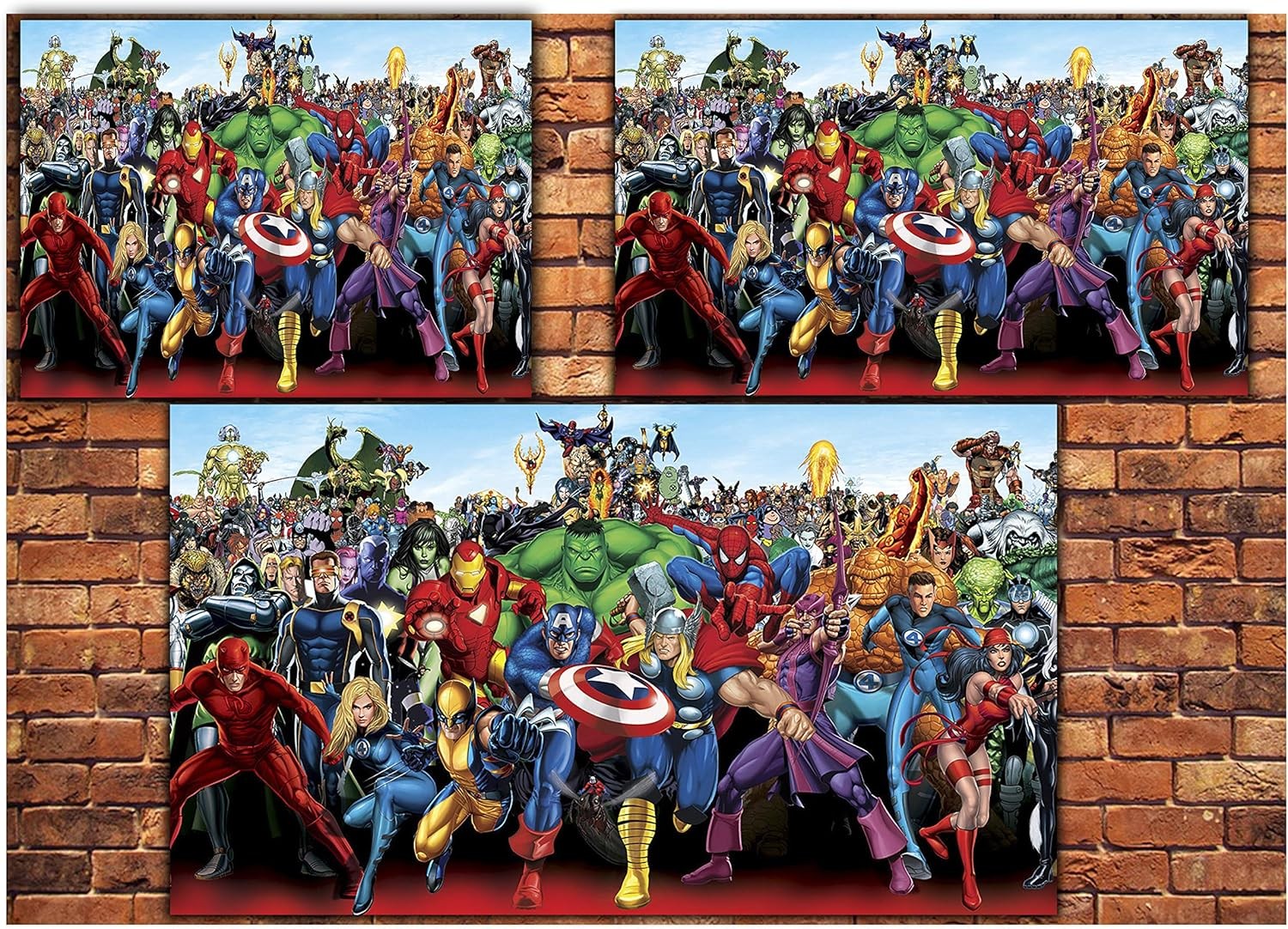 Super Hero Characters Canvas Wall Art Framed Print 30x20cm 12x8in